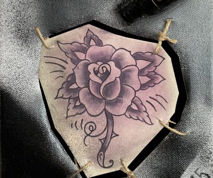 Black Rose – Framed Ink