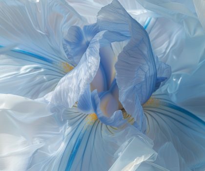 Fiore di Plastica – Iris Barbuto ciano