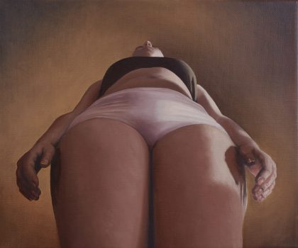 Self-portrait from below