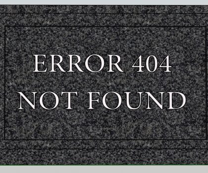 Error 404 – Not Found