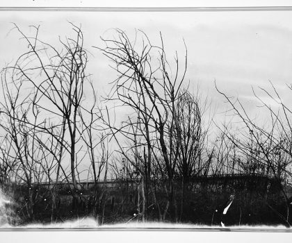 senza titolo n.50 su vetro dalla serie  di-vento