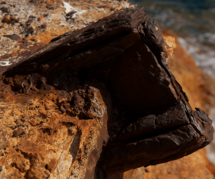 Topinetti 2 – Isola d’Elba longarina corrosa del pontile di ormeggio per le navi trasporto minerale