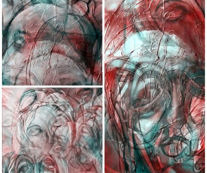 visione di particolari dell’opera ” Umano troppo umano”