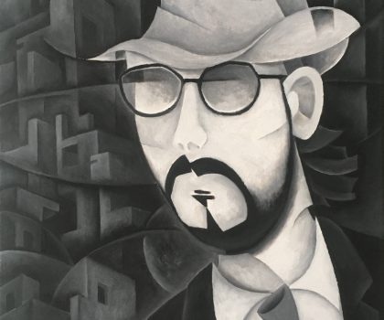 Uomo con cappello e barba