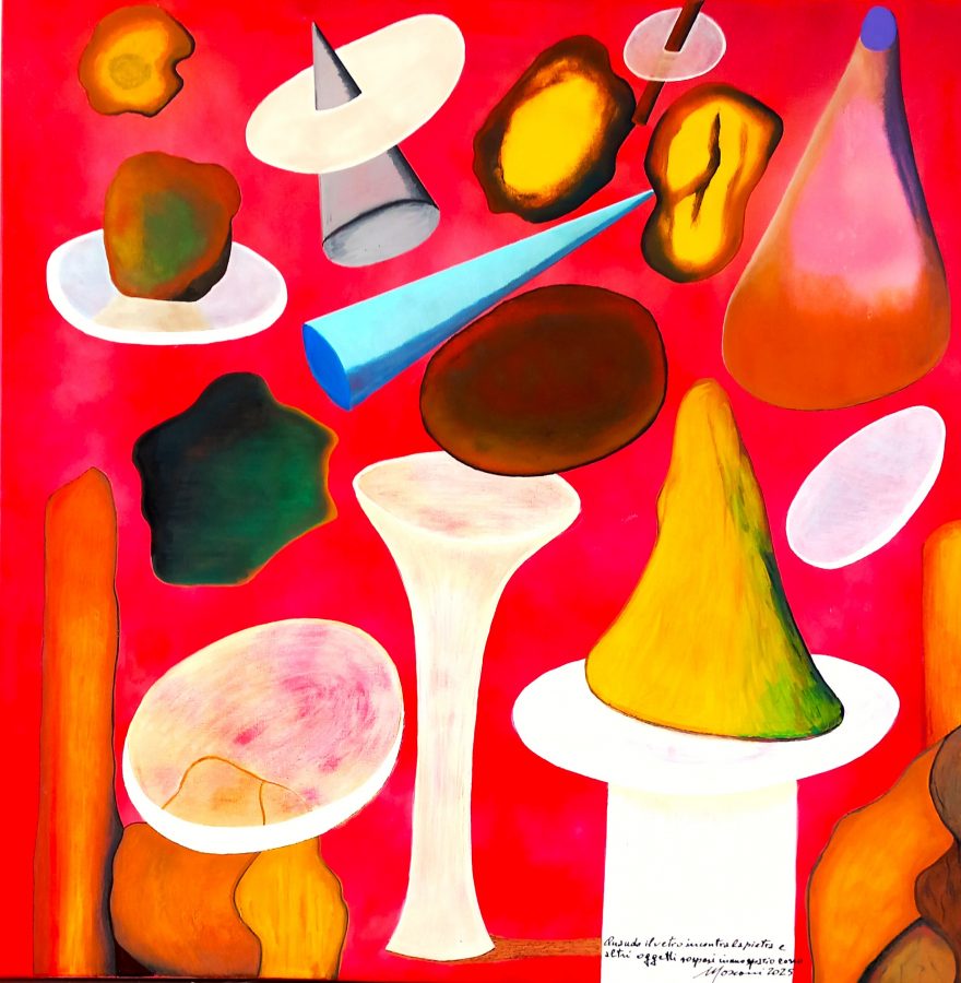 Quando-il-vetro-incontra-la-pietra-e-altri-oggetti-sospesi-in-uno-spazio-rosso