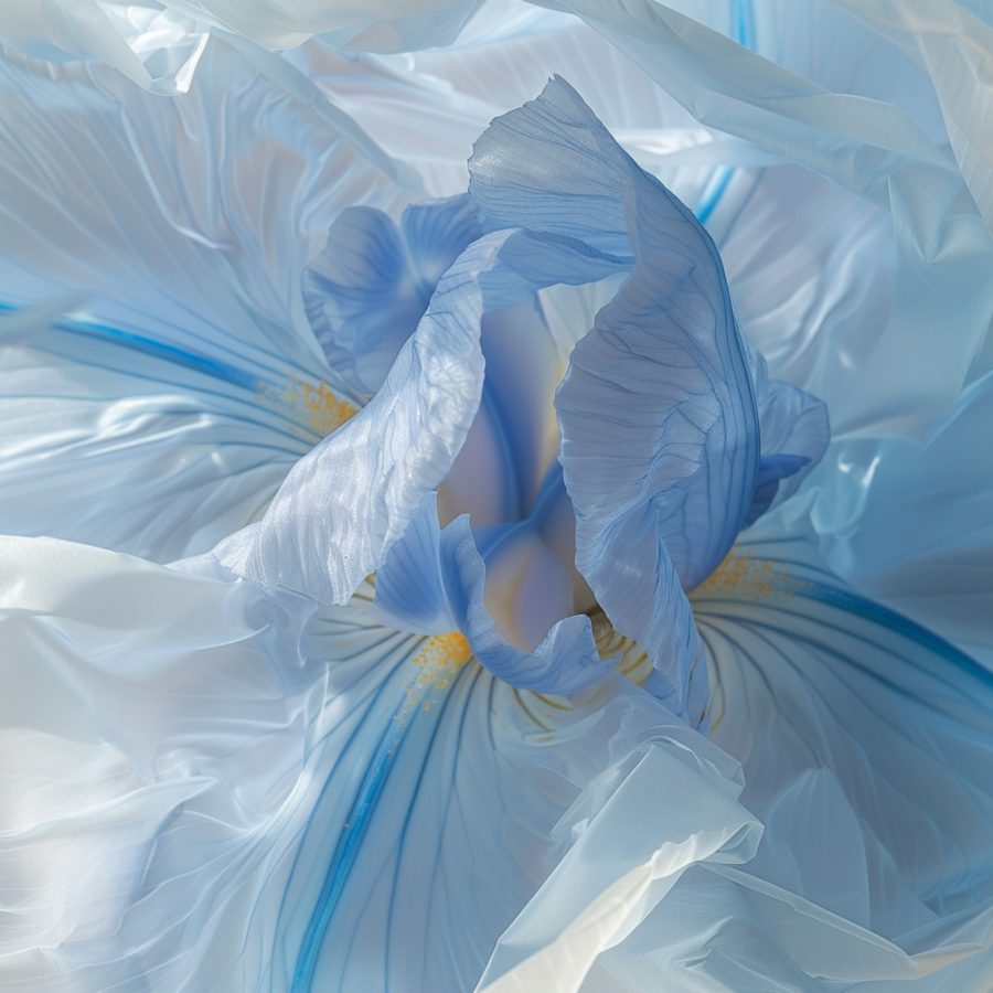 Fiore di Plastica – Iris Barbuto ciano