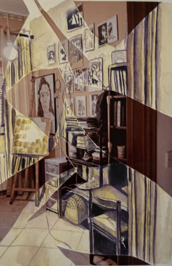 Frantumazione ( studiolo in giallo e viola)