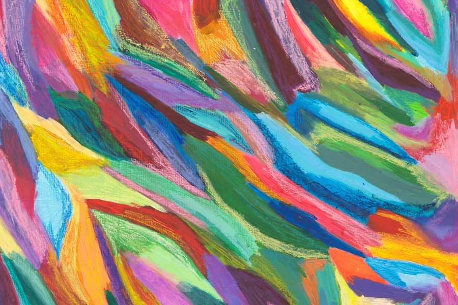 Intrecci_2020_colori acrilici cere acquarellablii su tela_al vivo cm215x78